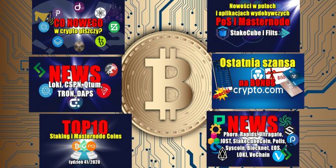 Top 10 Staking i Masternode Coins – tydzień 412020. Nowości w pulach i aplikacjach wydobywczych PoS i Masternode StakeCube i Flits