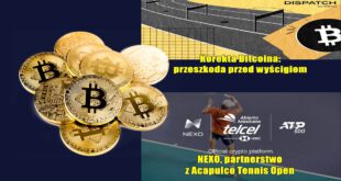 Korekta Bitcoina przeszkoda przed wyścigiem. Bitcoin w dołku, ale czy to powód do paniki NEXO, partnerstwo z Acapulco Tennis Open.